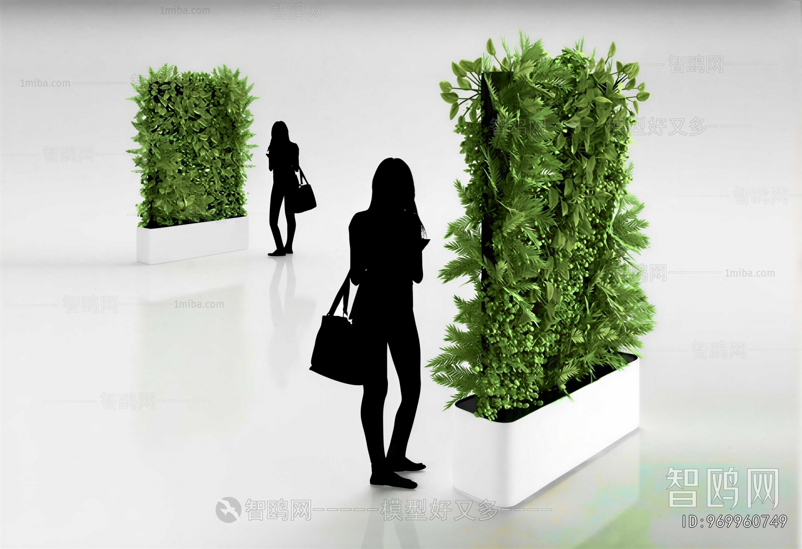 Modern Ground Green Plant Potted Plants