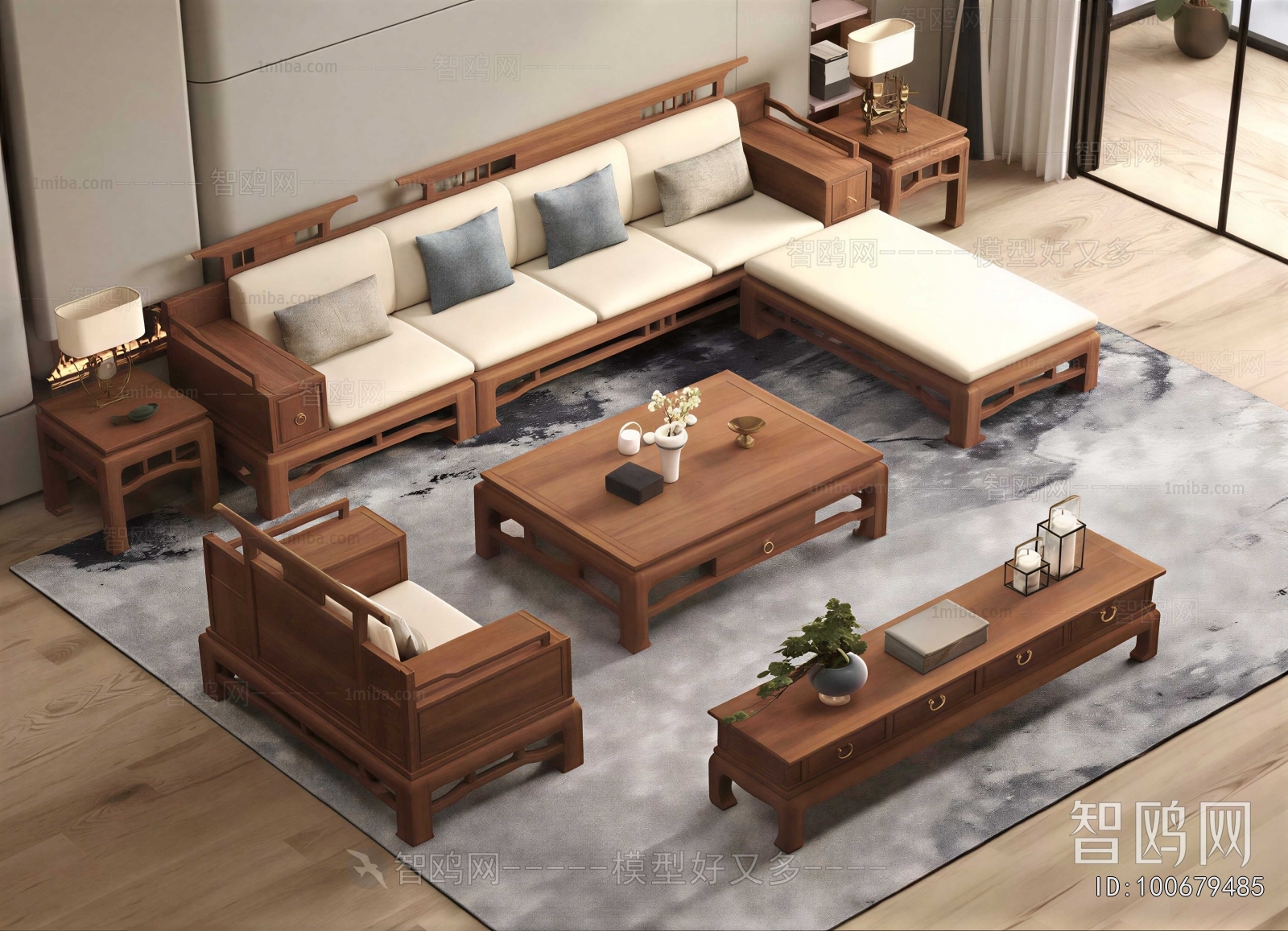 New Chinese Style Sofa Combination