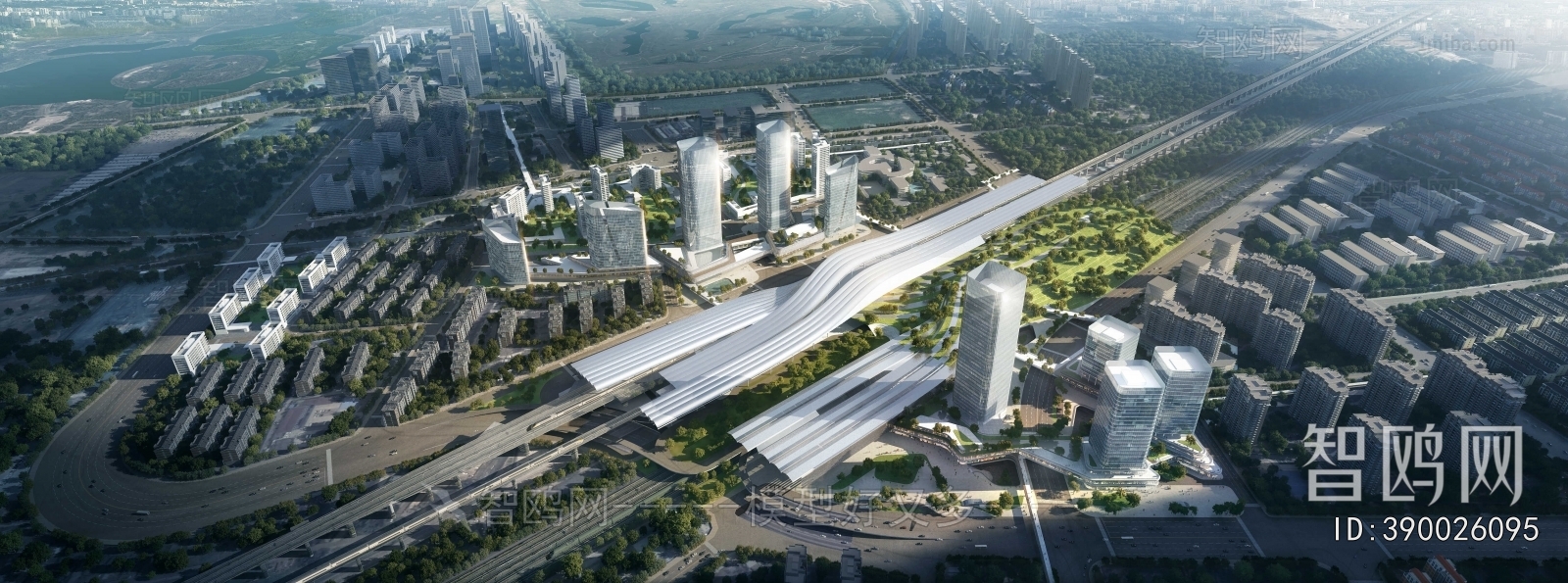 Modern Architectural Bird's-eye View Planning