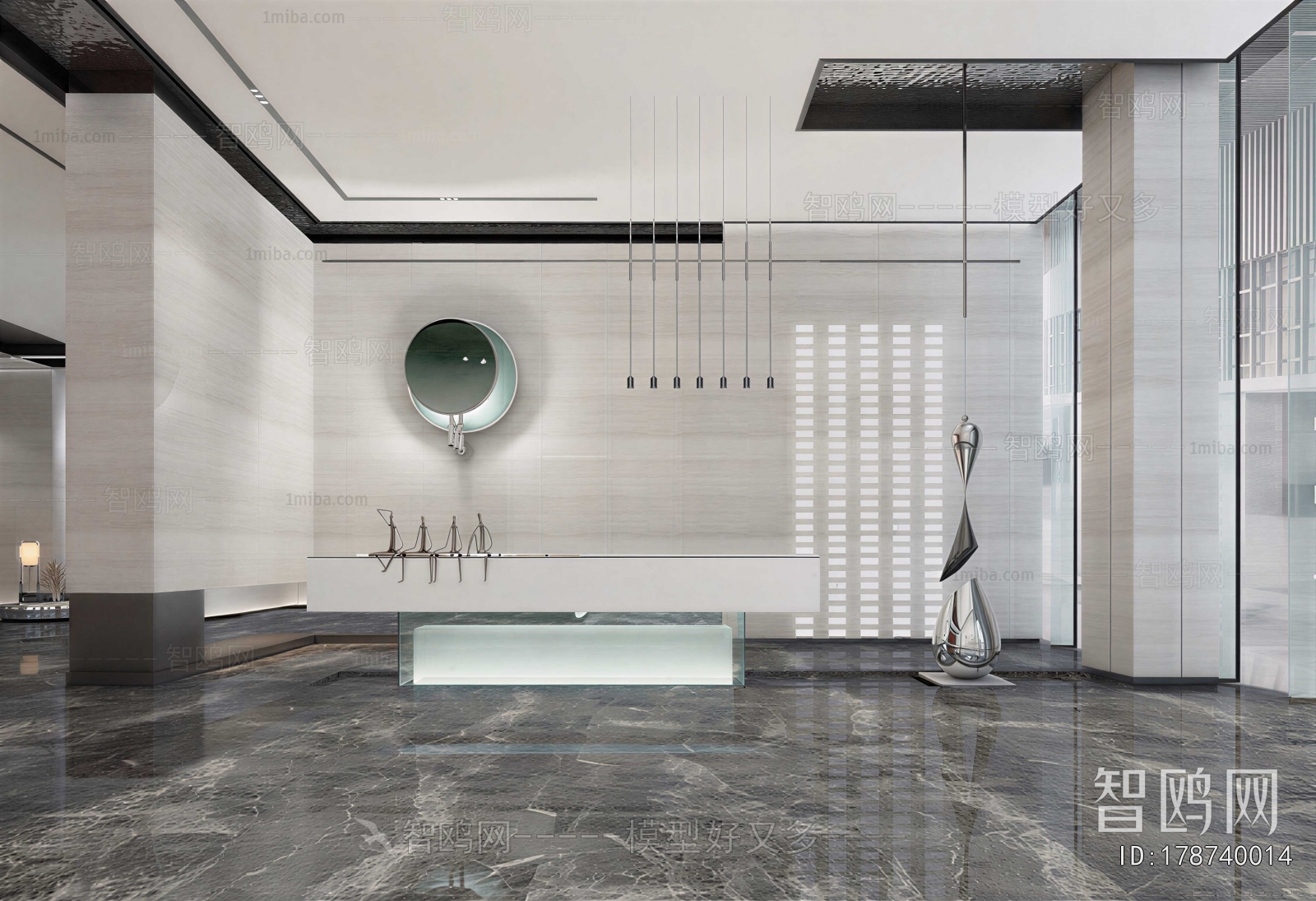 Modern Office Reception Desk