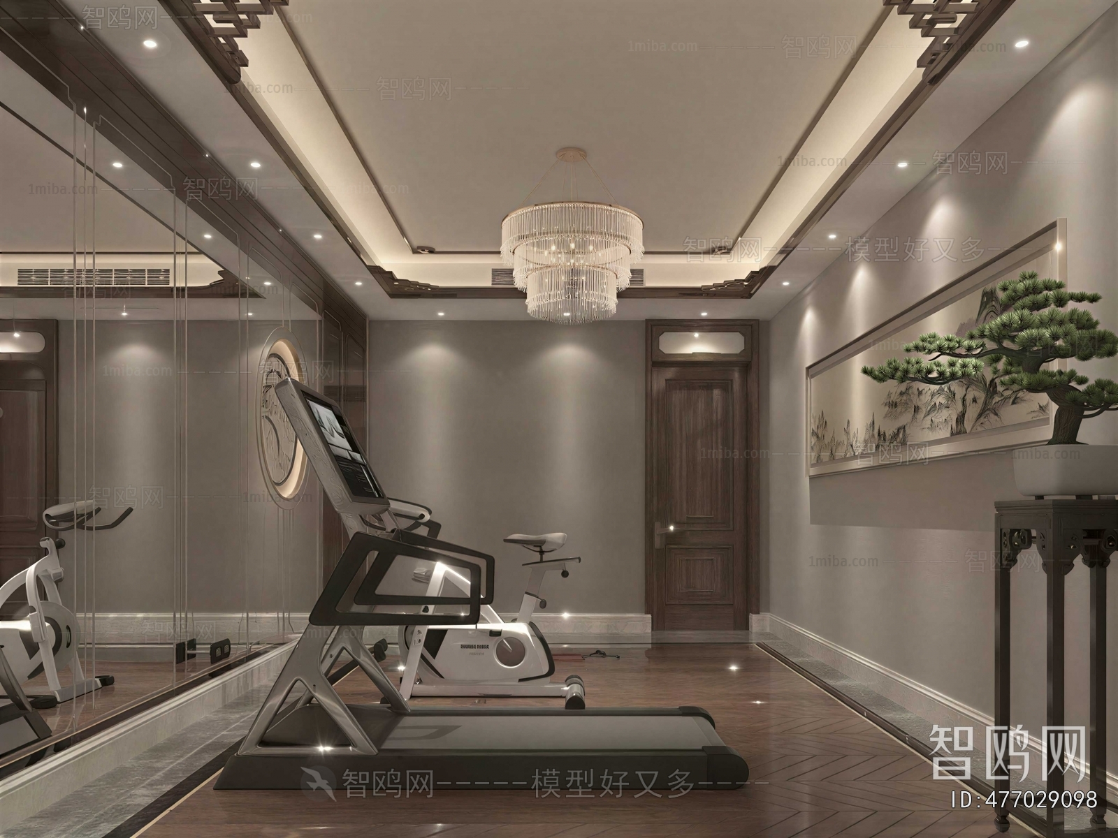 New Chinese Style Home Fitness Room
