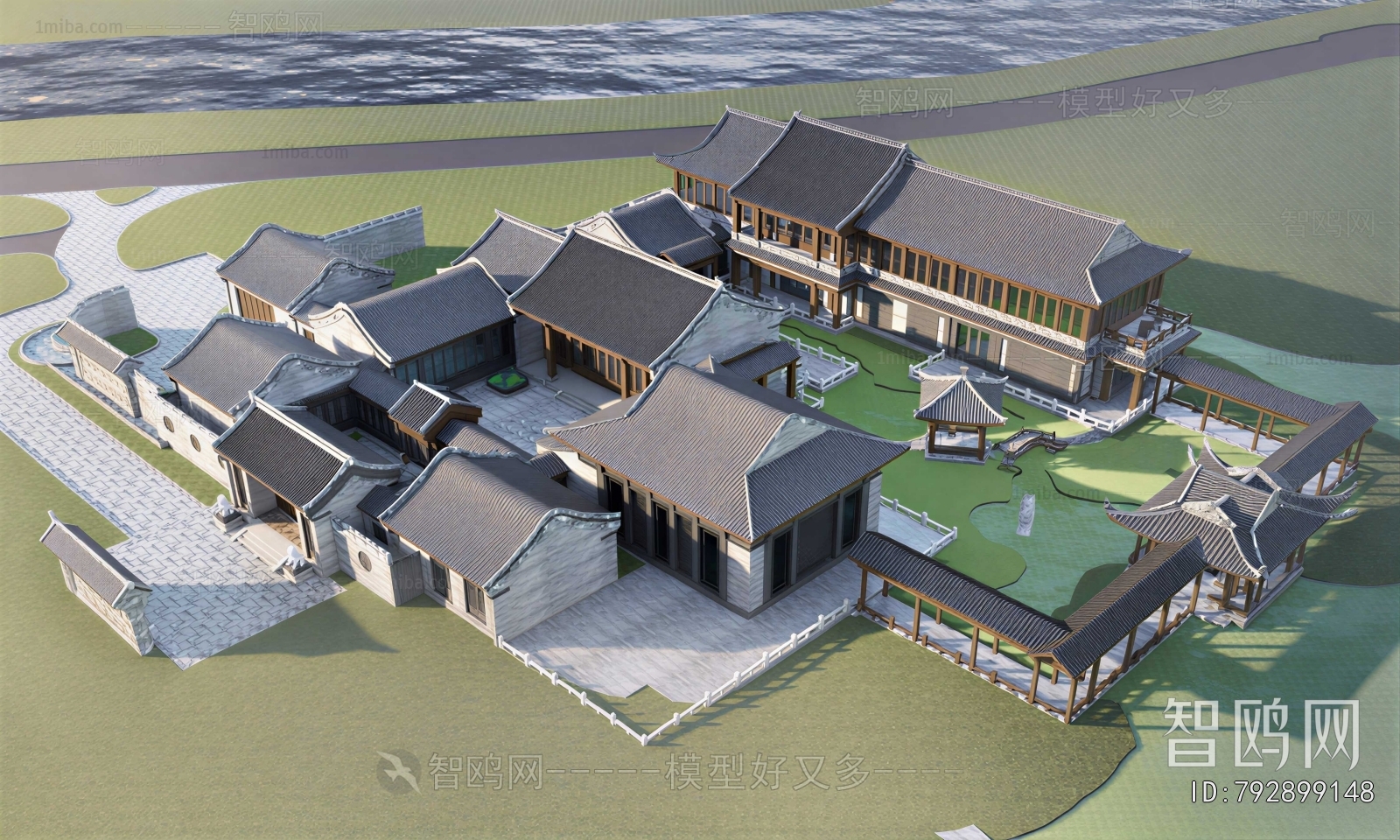 Chinese Style Architectural Bird's-eye View Planning