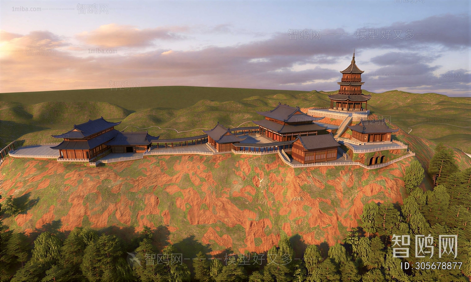 Chinese Style Ancient Architectural Buildings