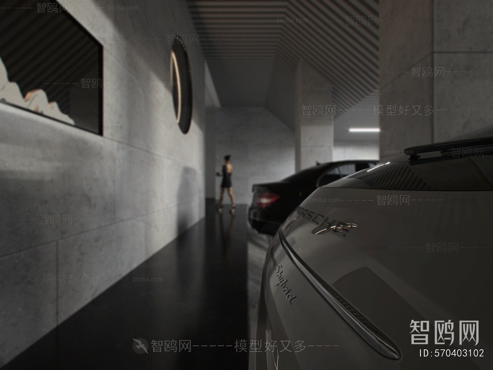 Modern Underground Parking Lot