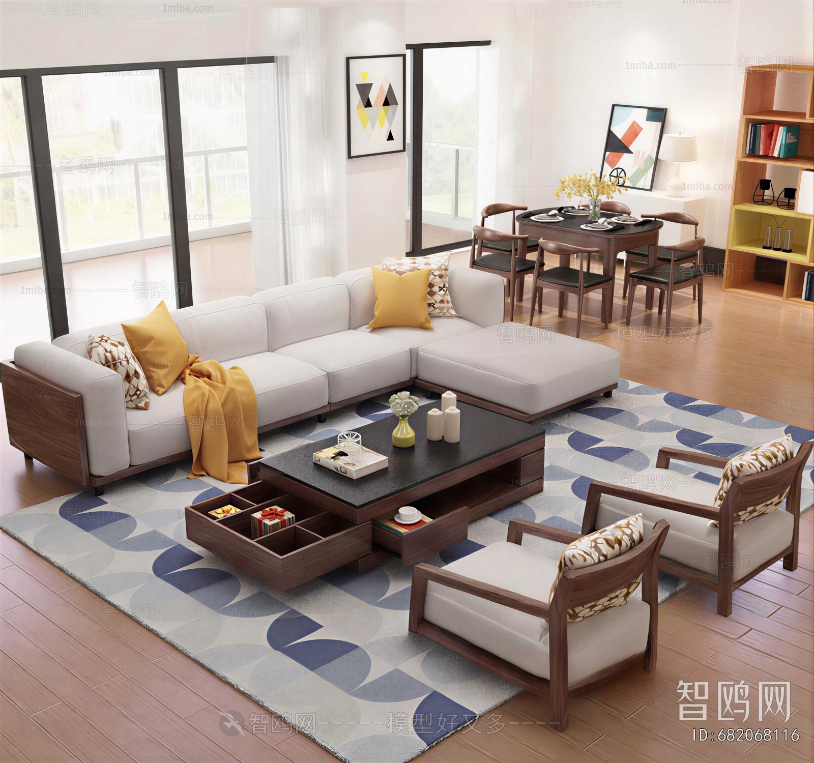 New Chinese Style Sofa Combination