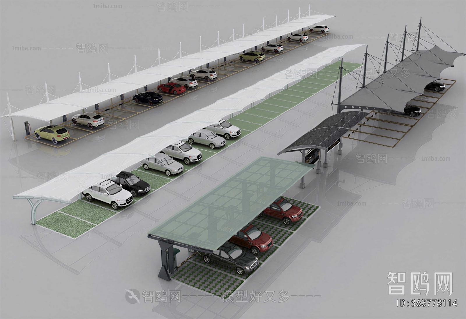 Modern Outdoor Parking Lot