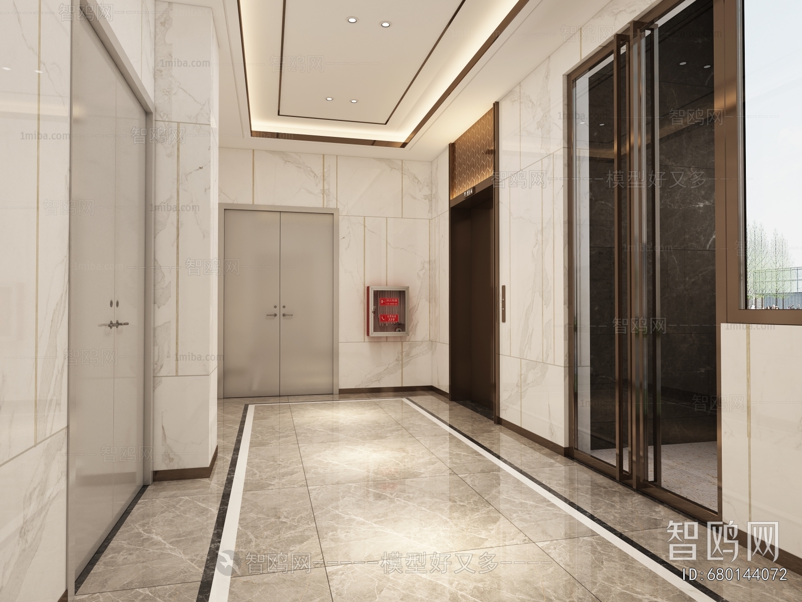 Modern Corridor/elevator Hall