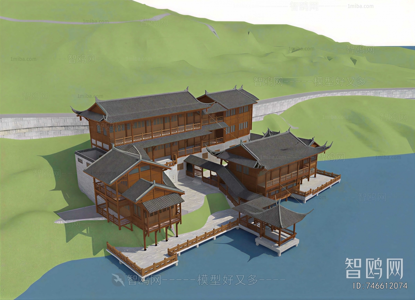 New Chinese Style Appearance Of Commercial Building