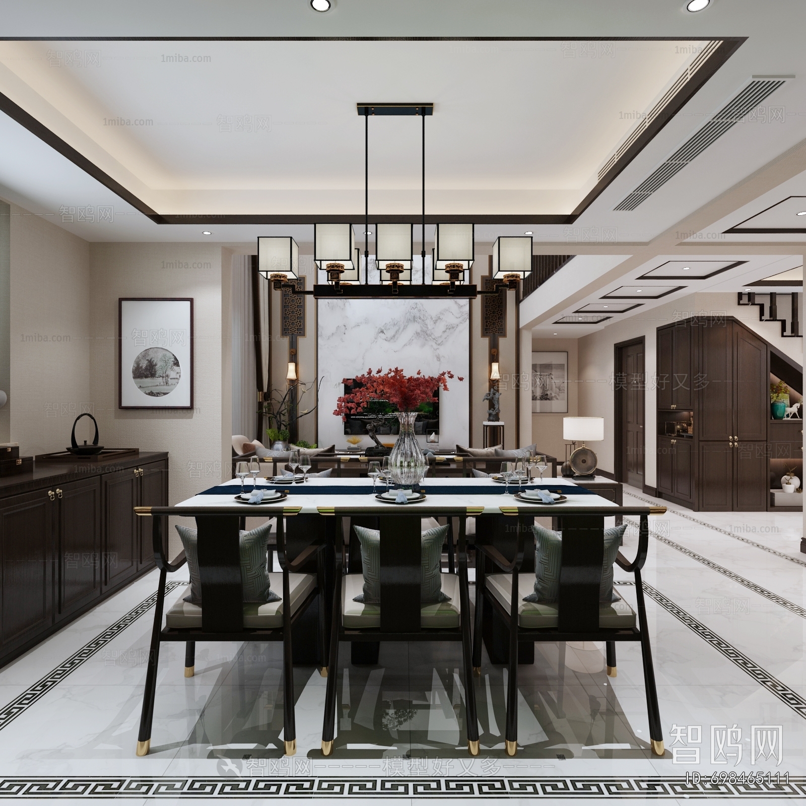 New Chinese Style A Living Room