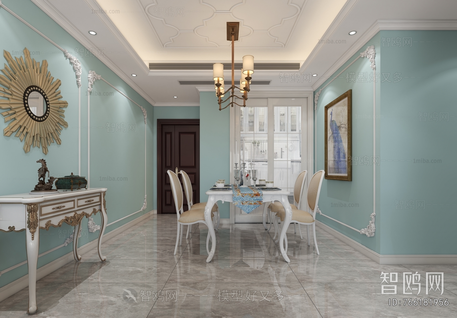 Simple European Style A Living Room