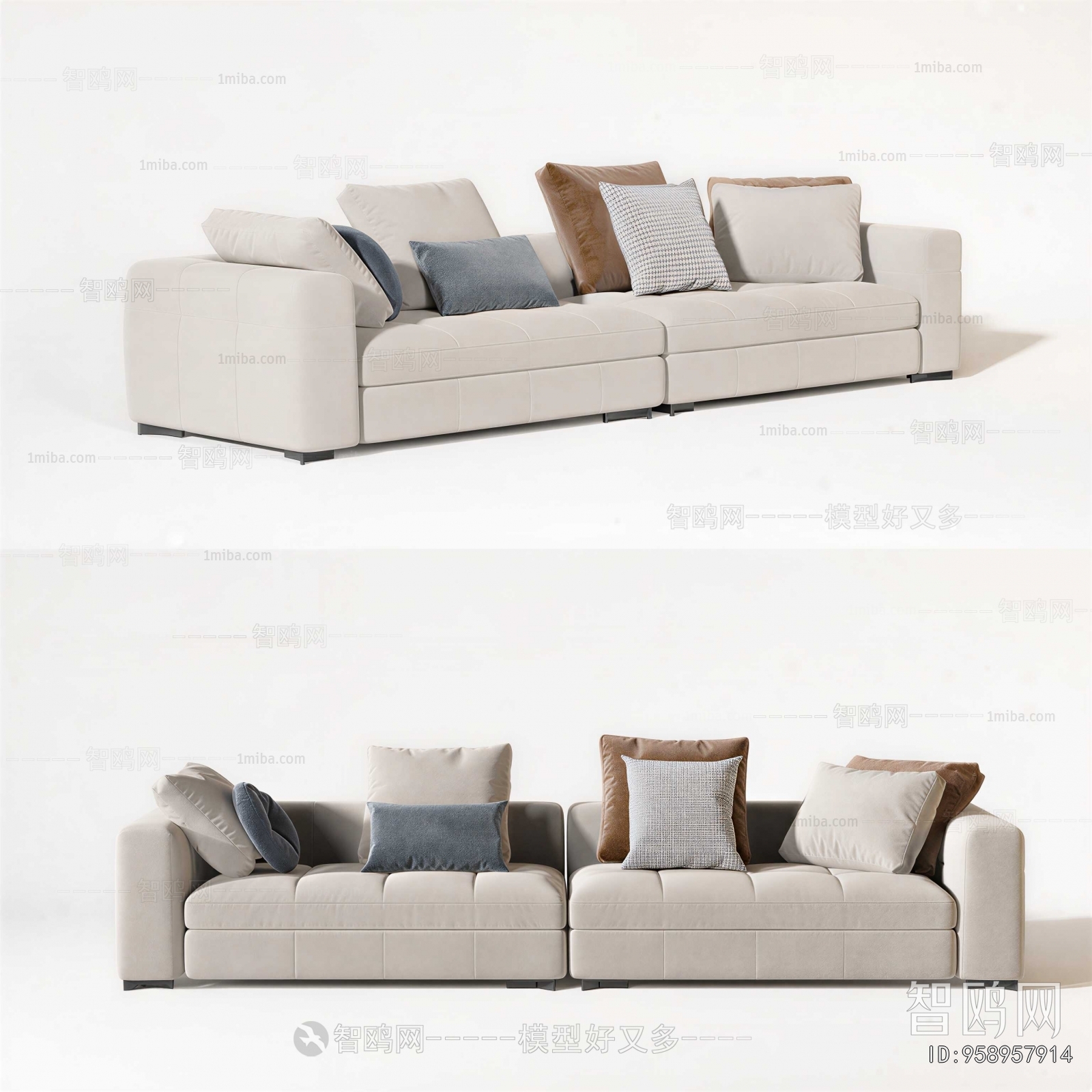 Modern Three-seat Sofa