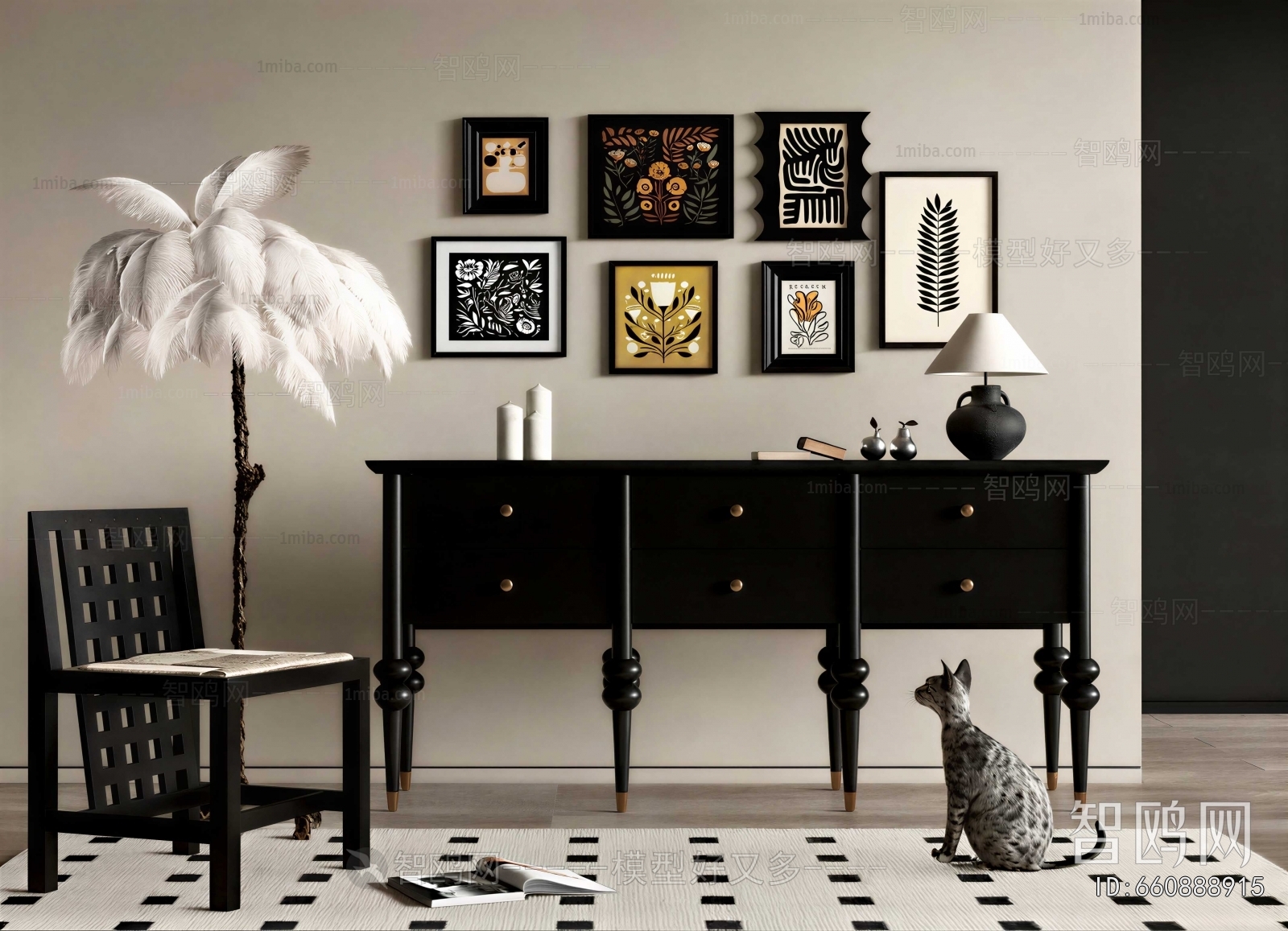 French Style Entrance Cabinet
