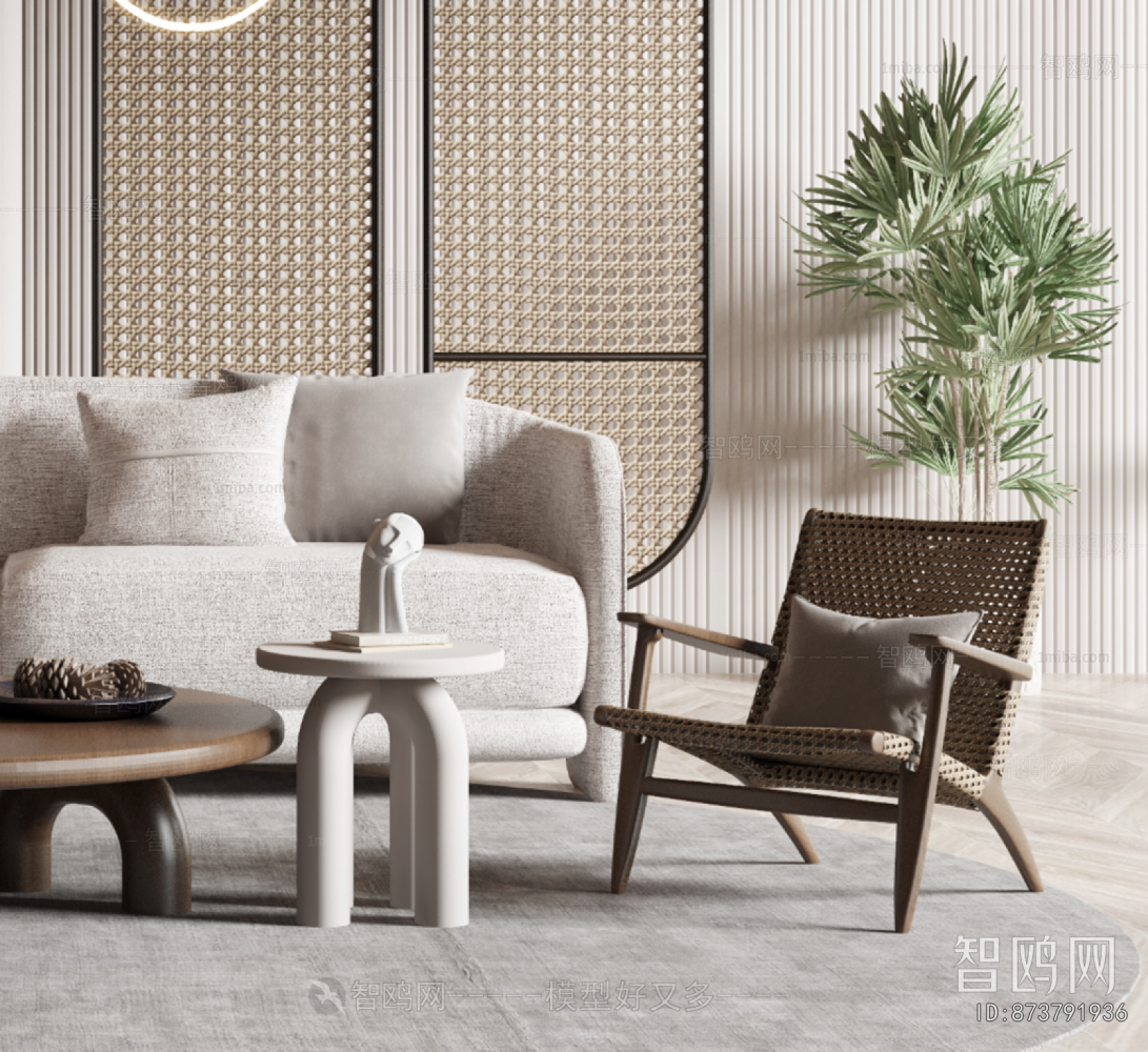 Wabi-sabi Style A Living Room