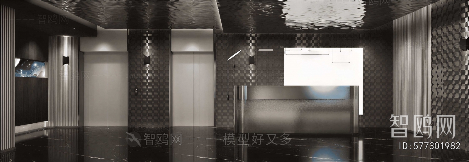 Modern Office Elevator Hall