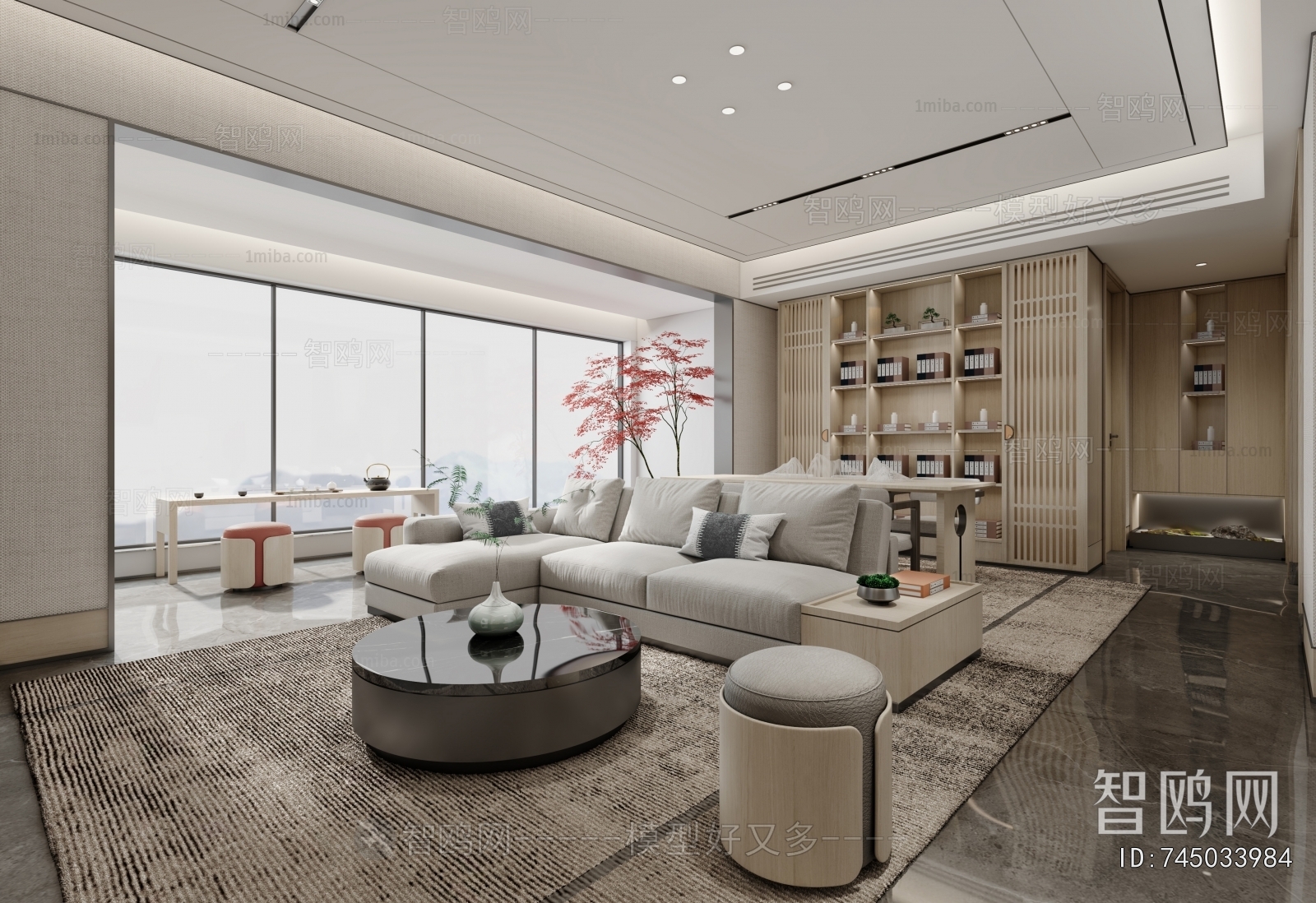 New Chinese Style A Living Room