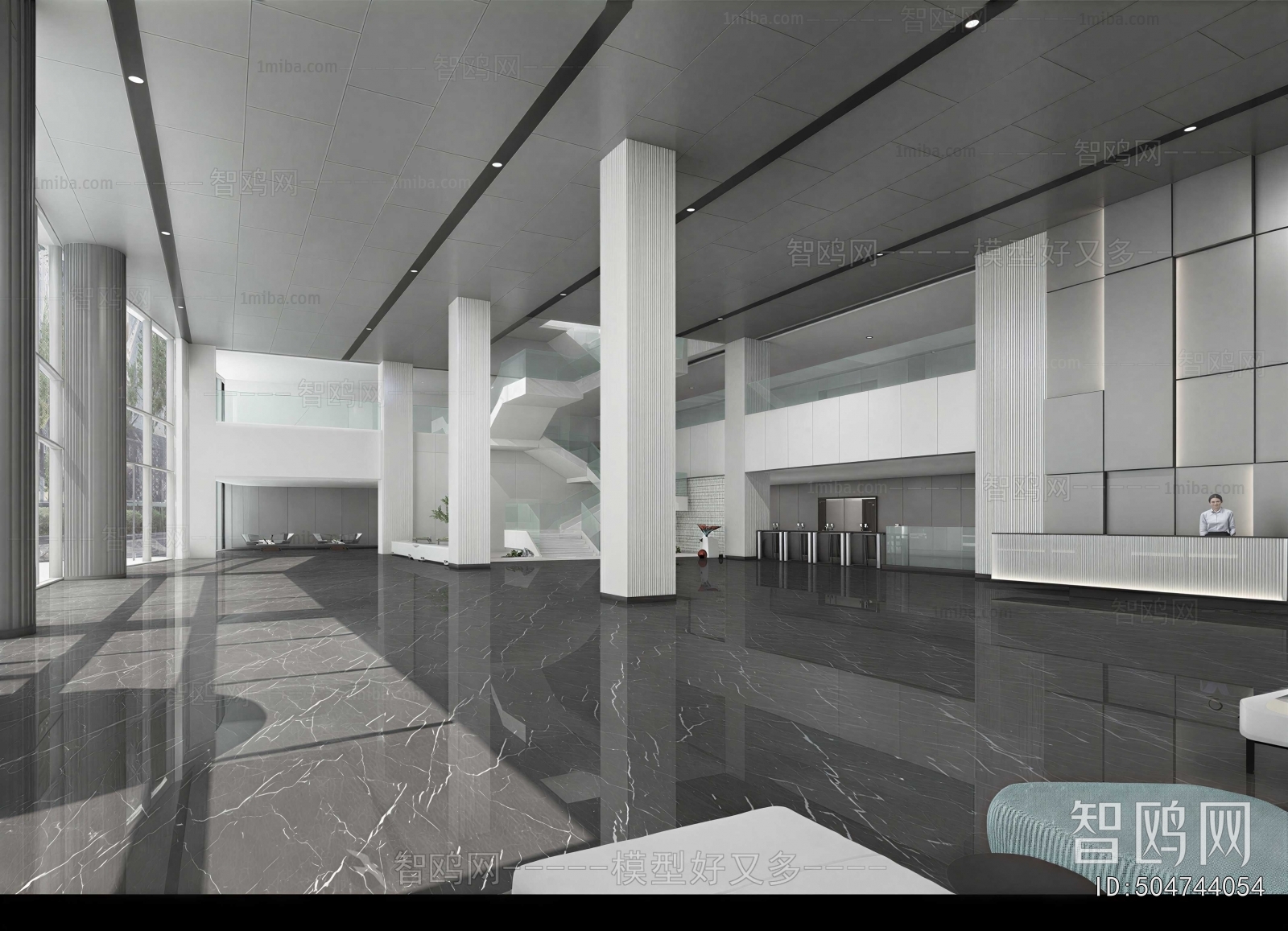 Modern Office Reception Desk