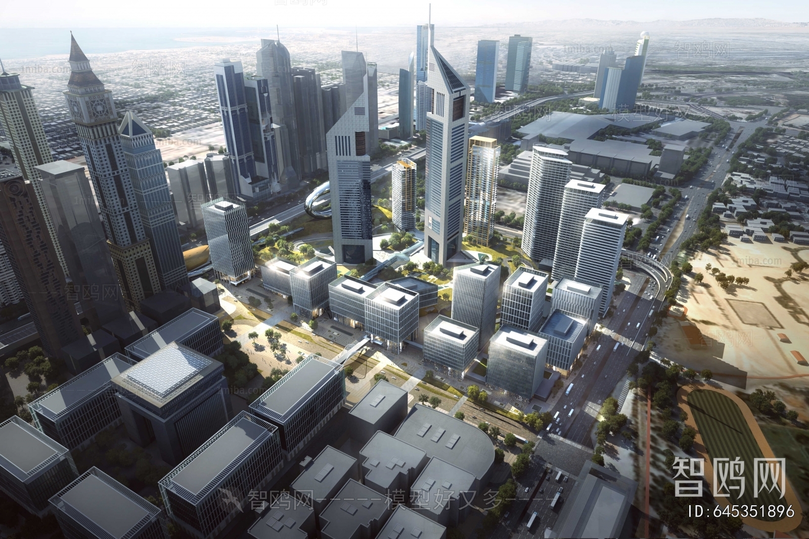 Modern Architectural Bird's-eye View Planning