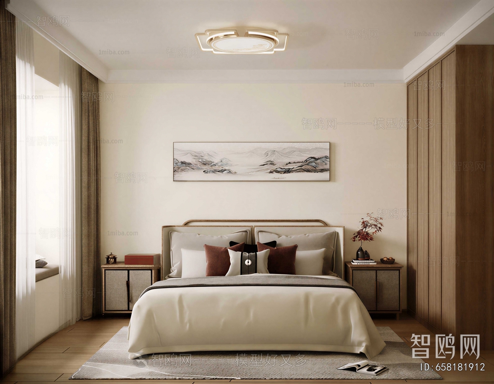 New Chinese Style Bedroom