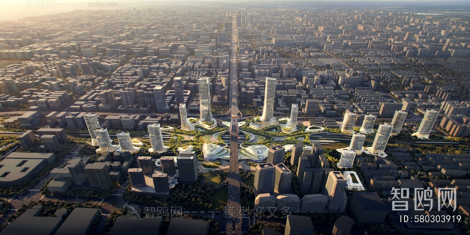 Modern Architectural Bird's-eye View Planning