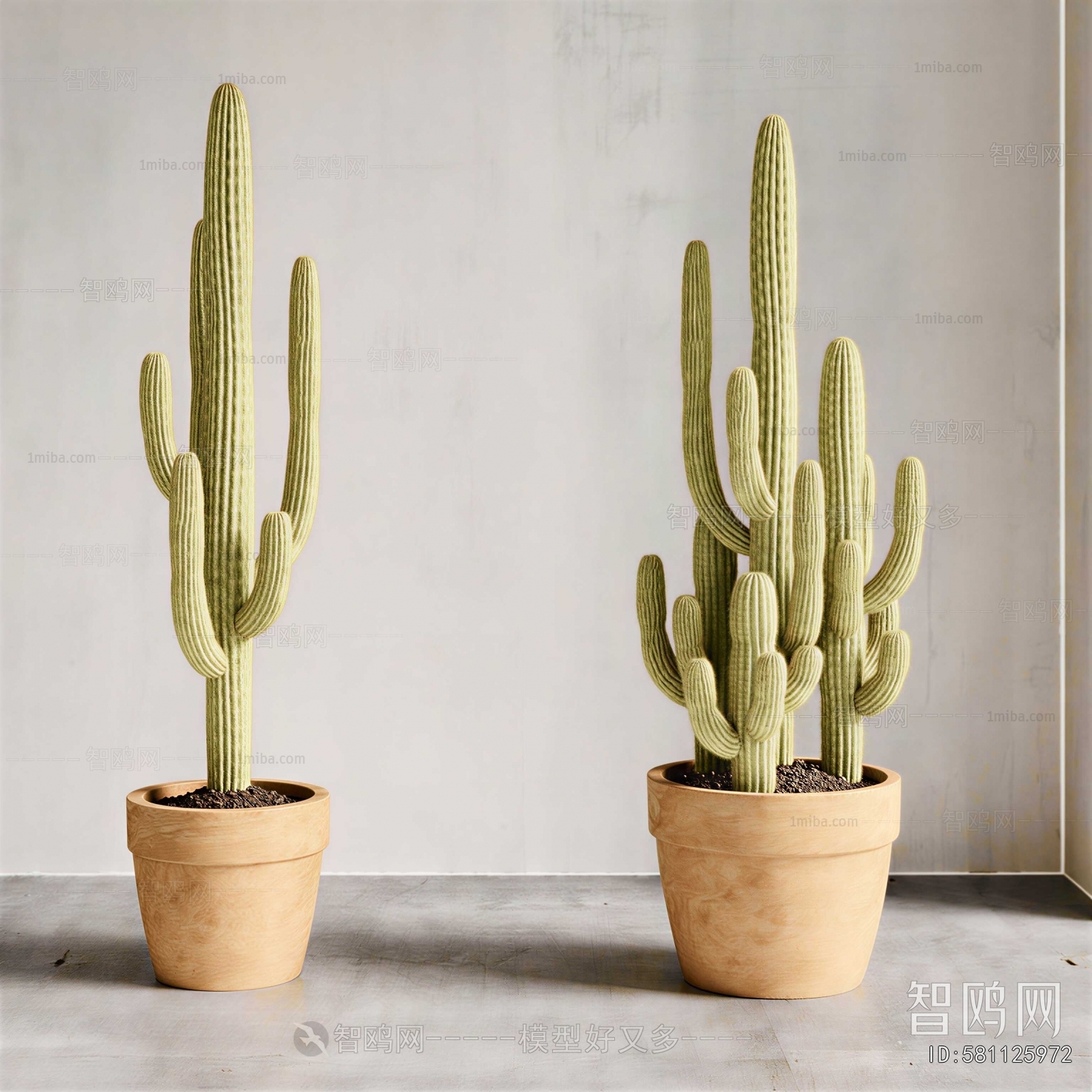 Modern Ground Green Plant Potted Plants