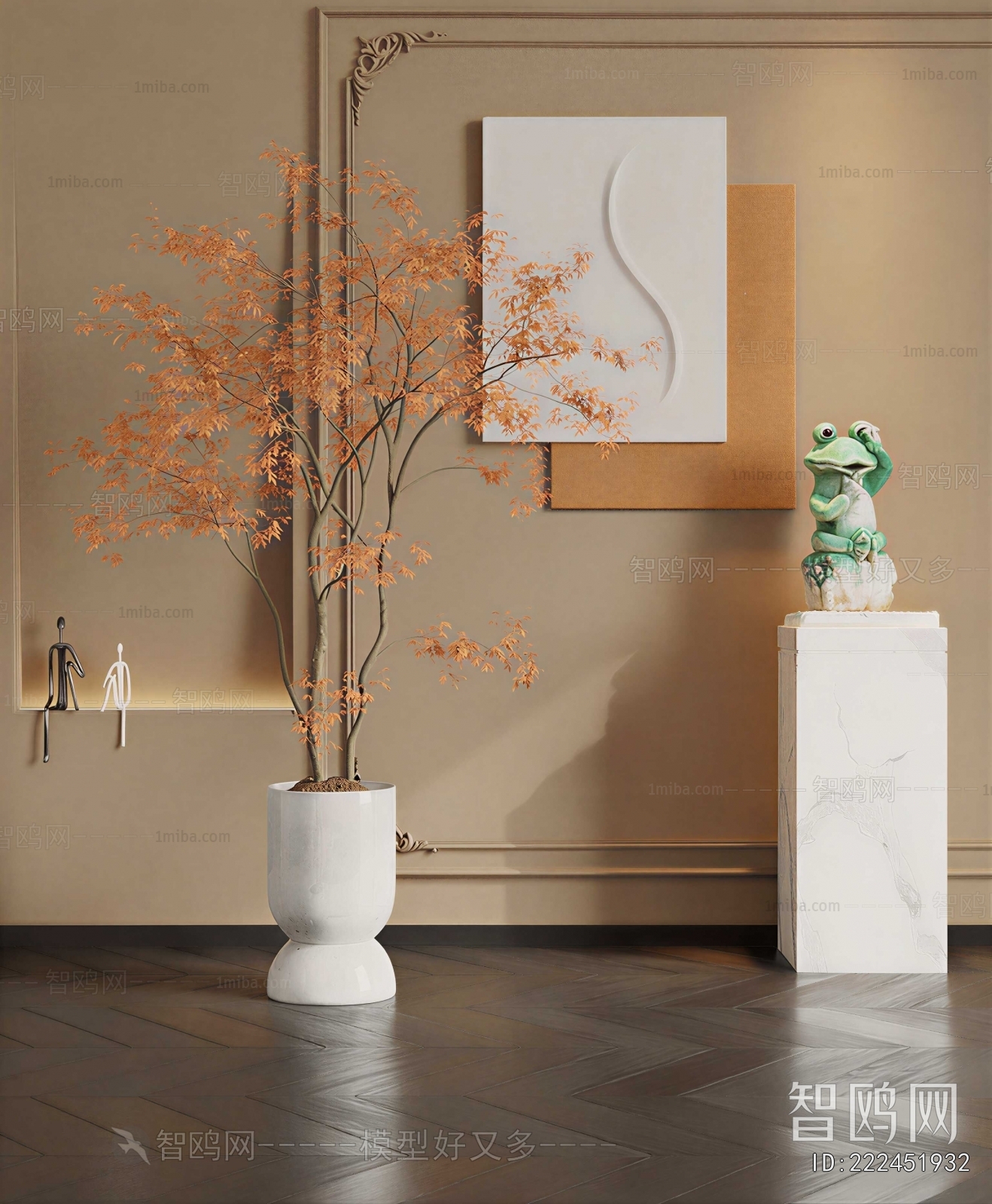 Modern Ground Green Plant Potted Plants