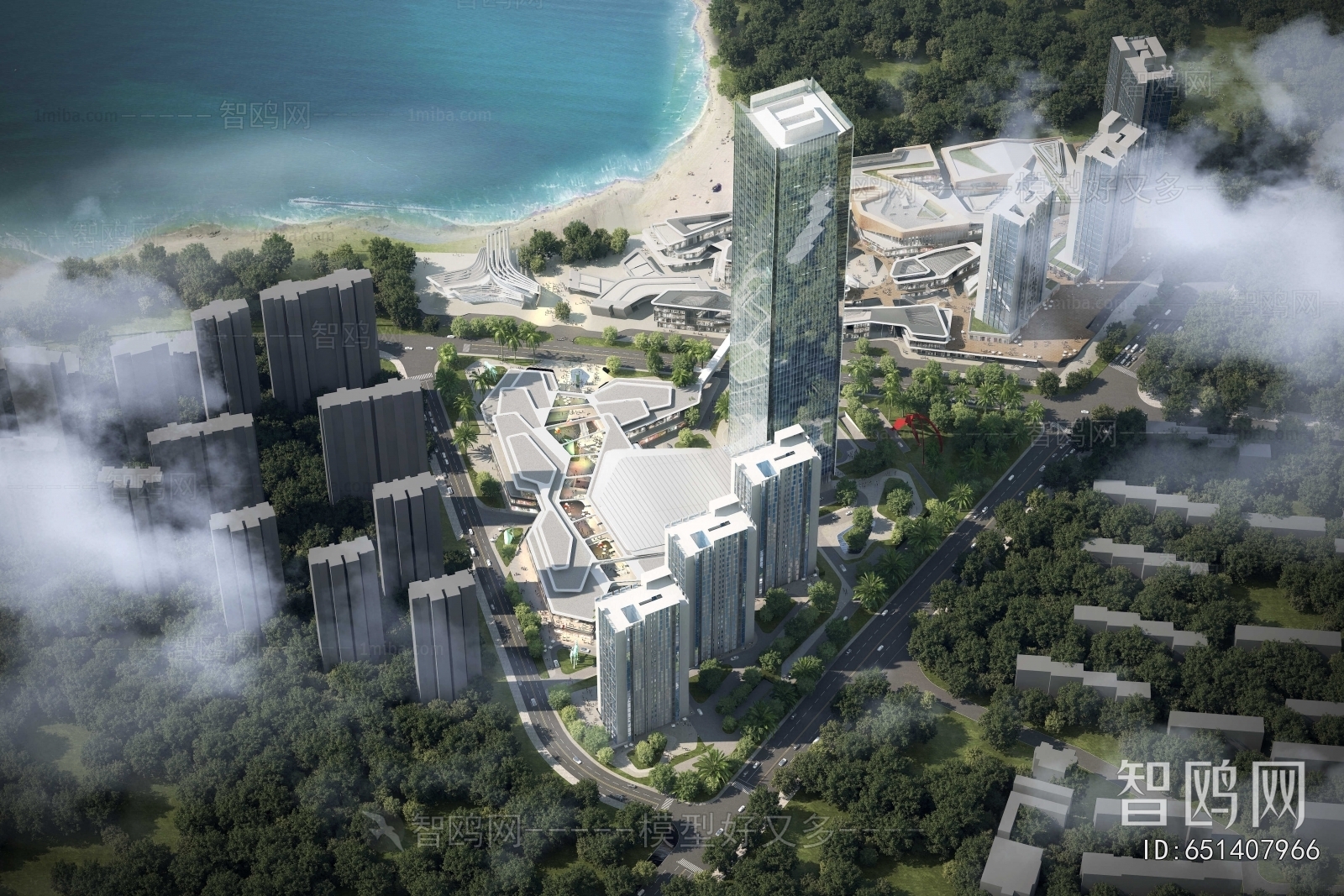 Modern Architectural Bird's-eye View Planning