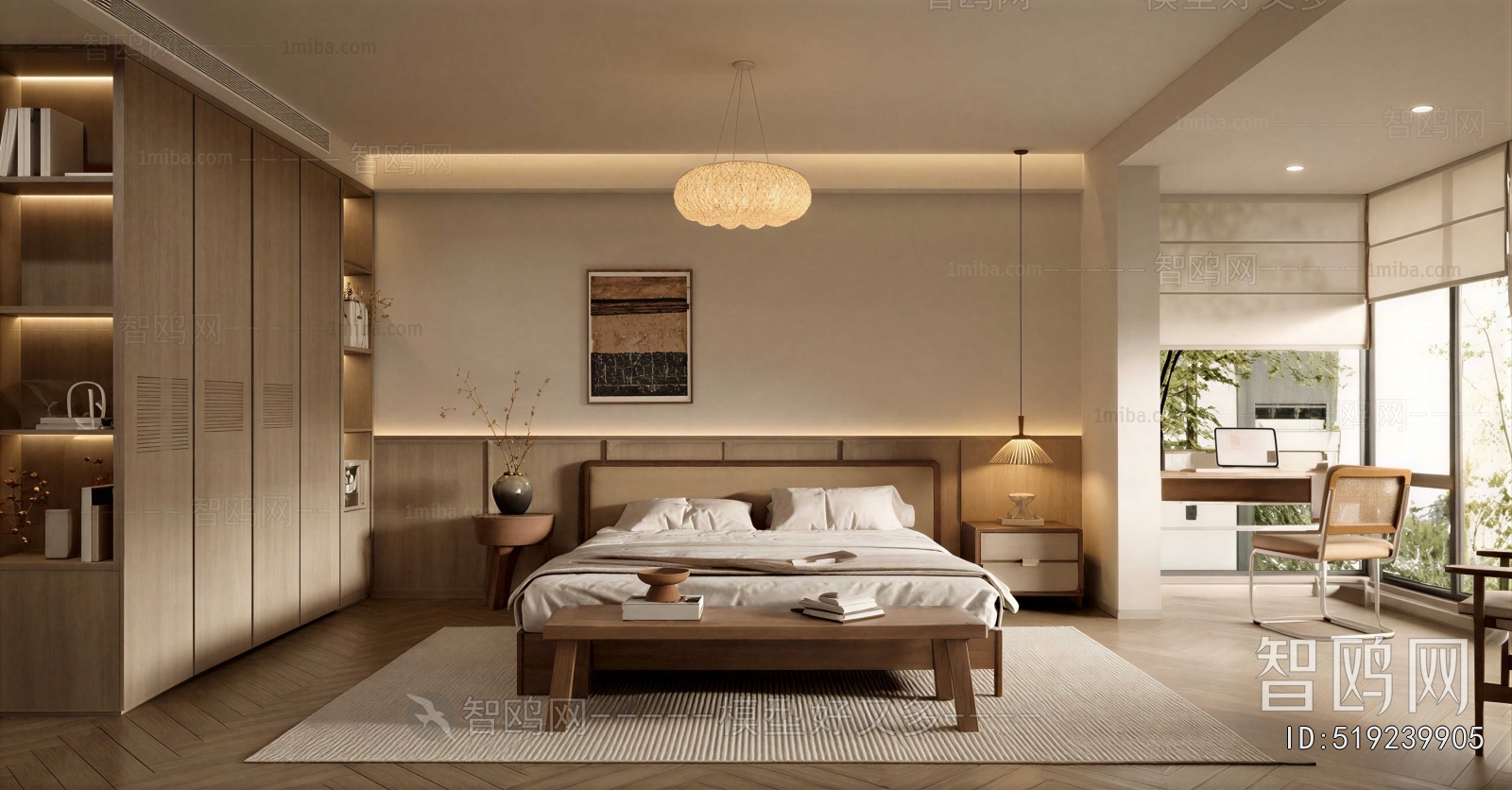 New Chinese Style Bedroom