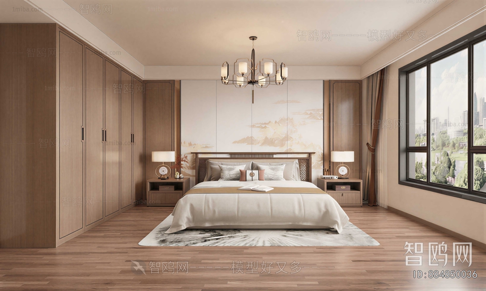 New Chinese Style Bedroom