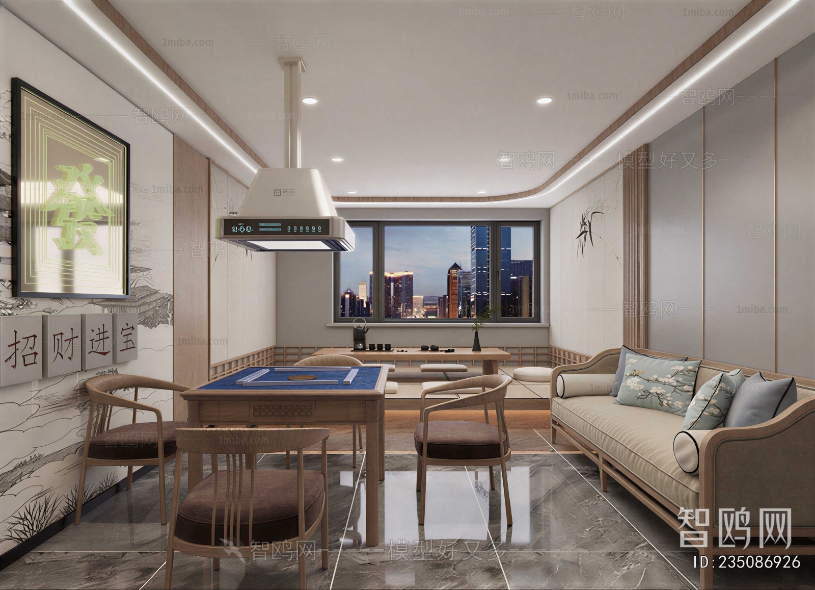 New Chinese Style Chess And Card Room