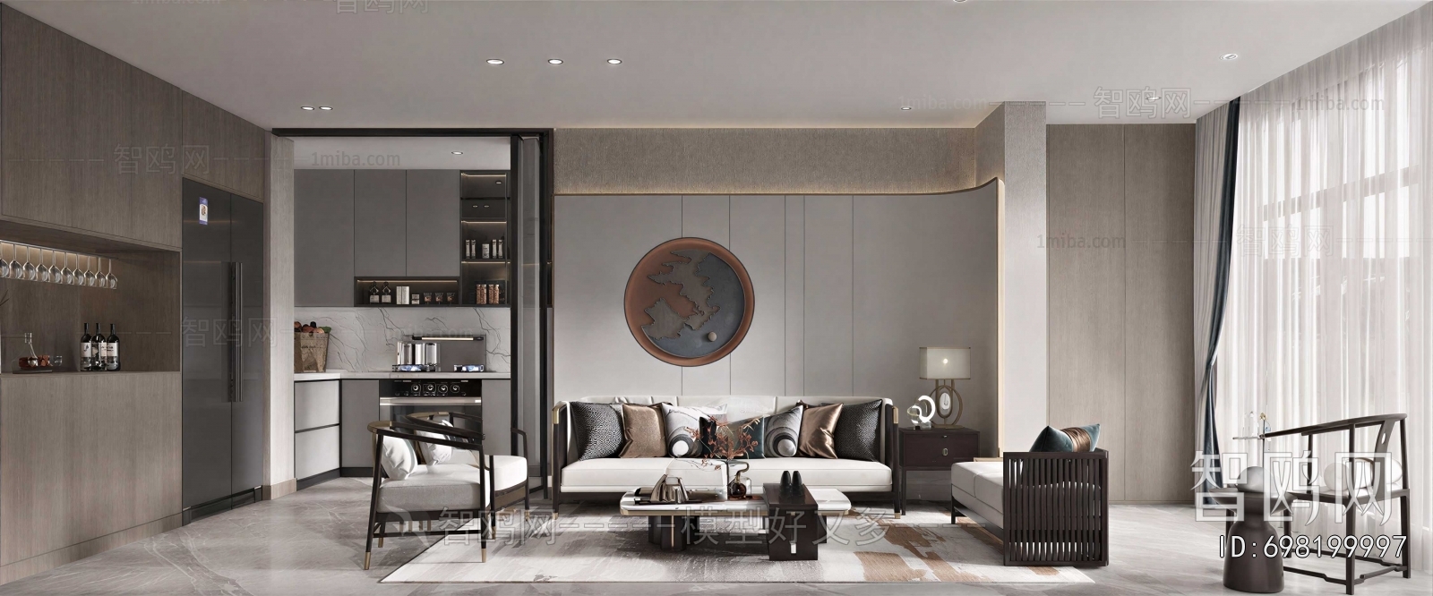 New Chinese Style A Living Room