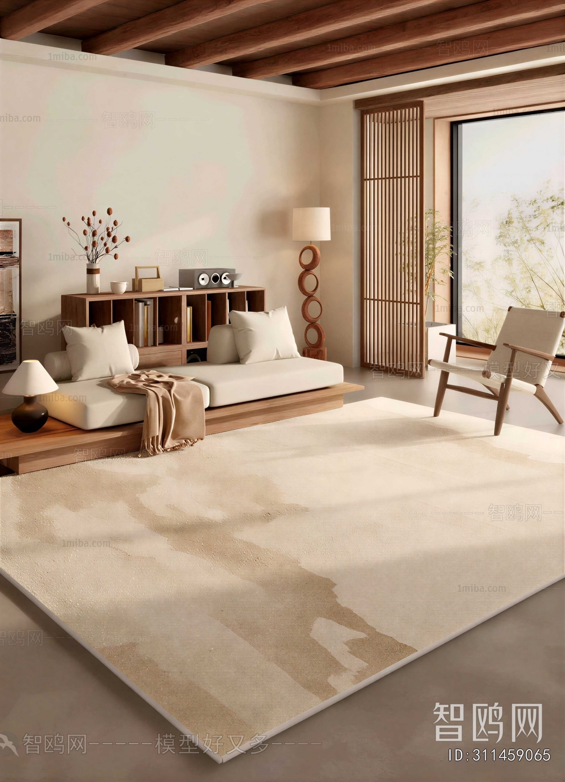 Wabi-sabi Style A Living Room