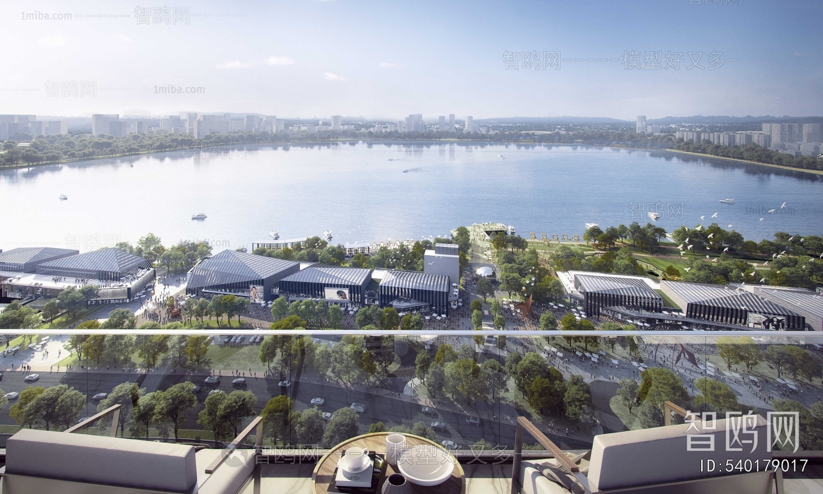 Modern Architectural Bird's-eye View Planning