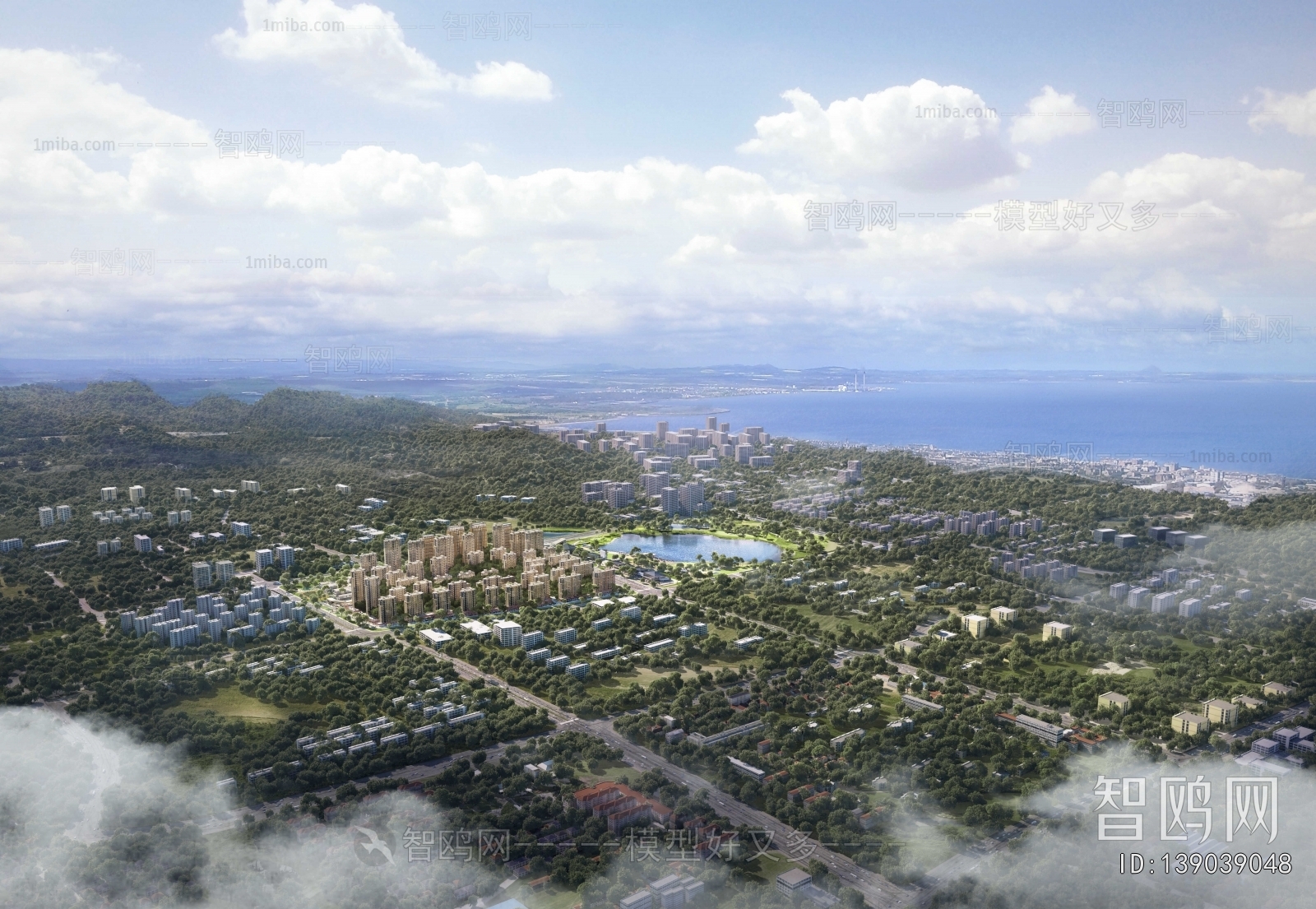 Modern Architectural Bird's-eye View Planning