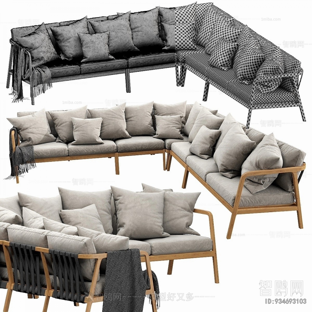 Nordic Style Corner Sofa