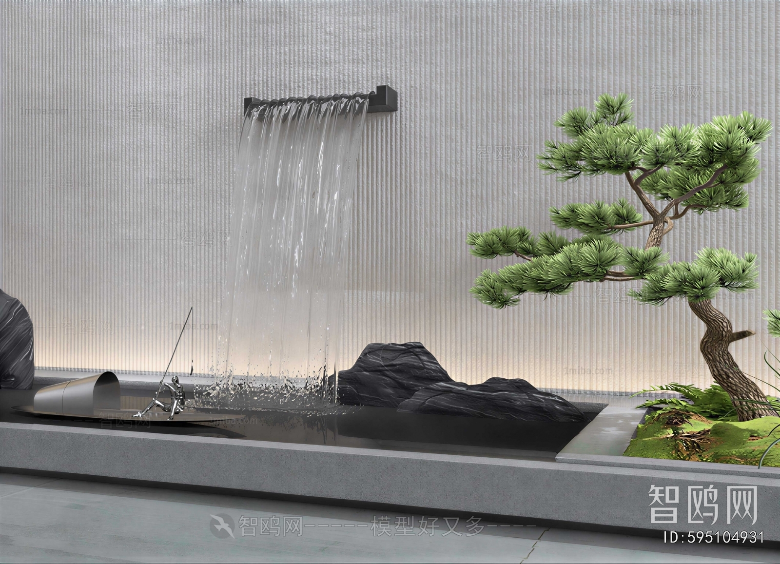 New Chinese Style Rockery Waterscape