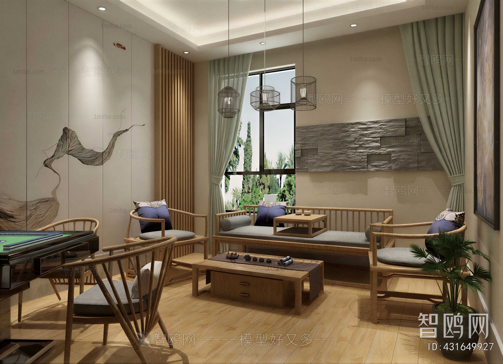 New Chinese Style Chess And Card Room