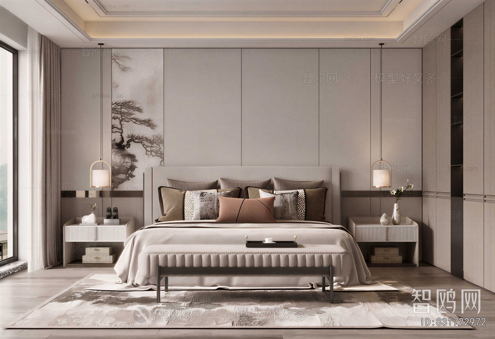 New Chinese Style Bedroom