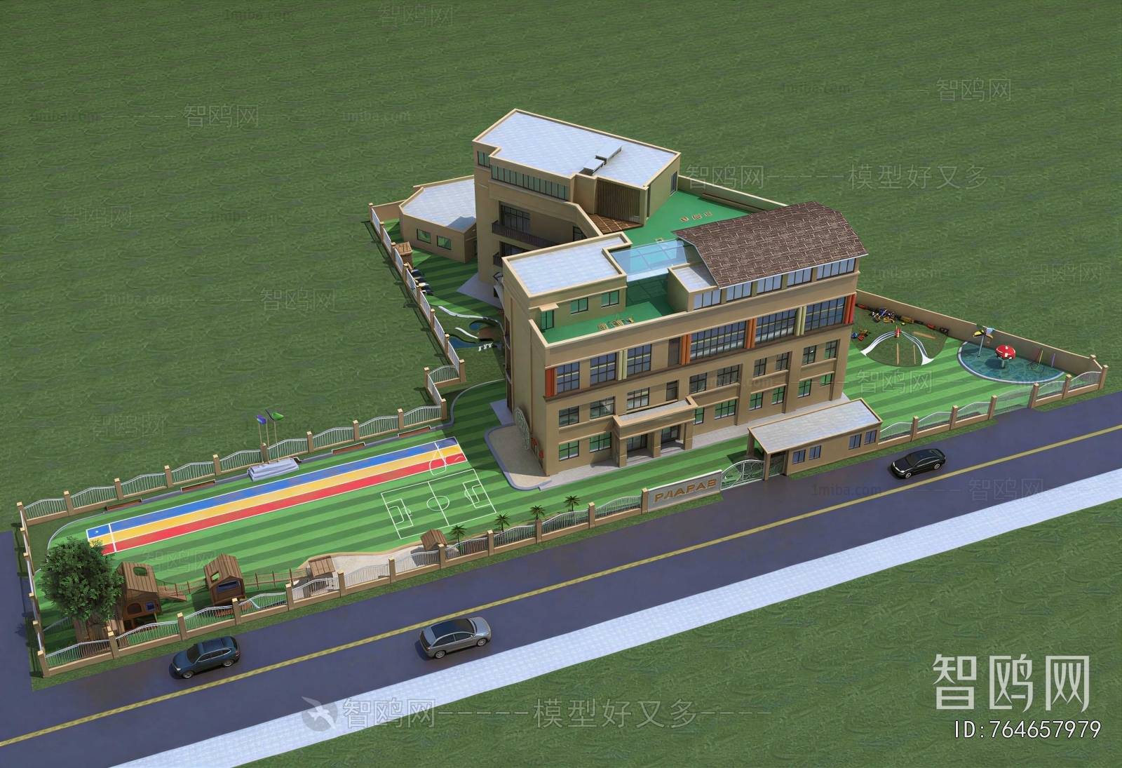 Modern Architectural Bird's-eye View Planning