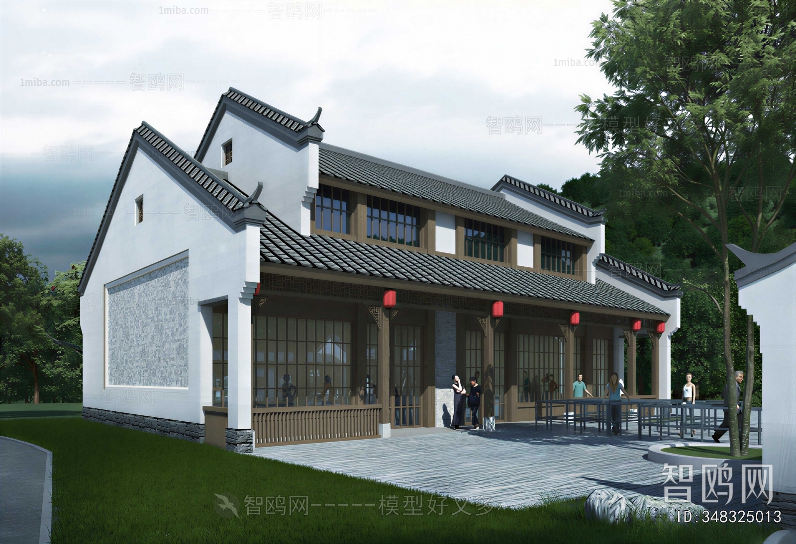 New Chinese Style Appearance Of Commercial Building