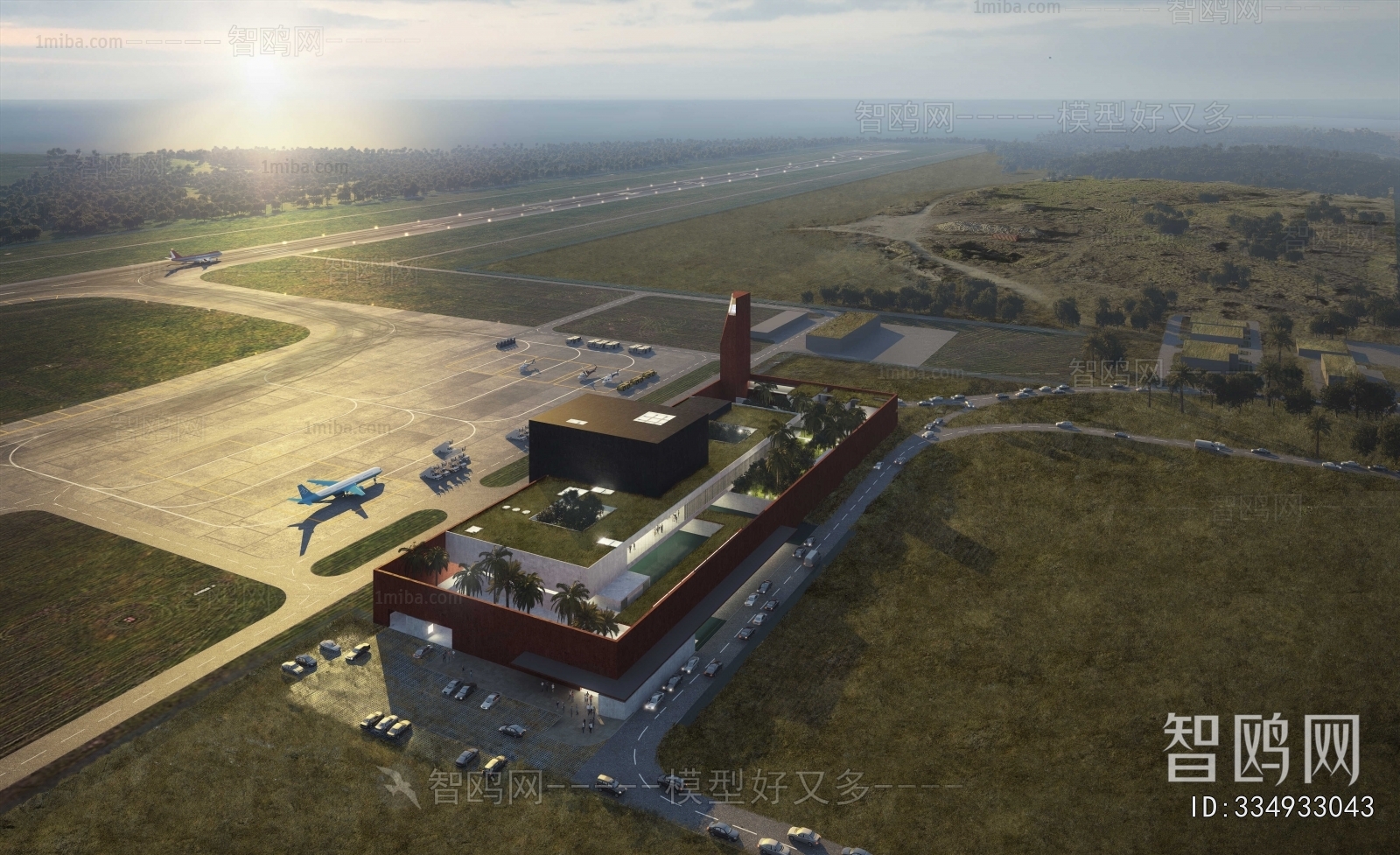 Modern Architectural Bird's-eye View Planning