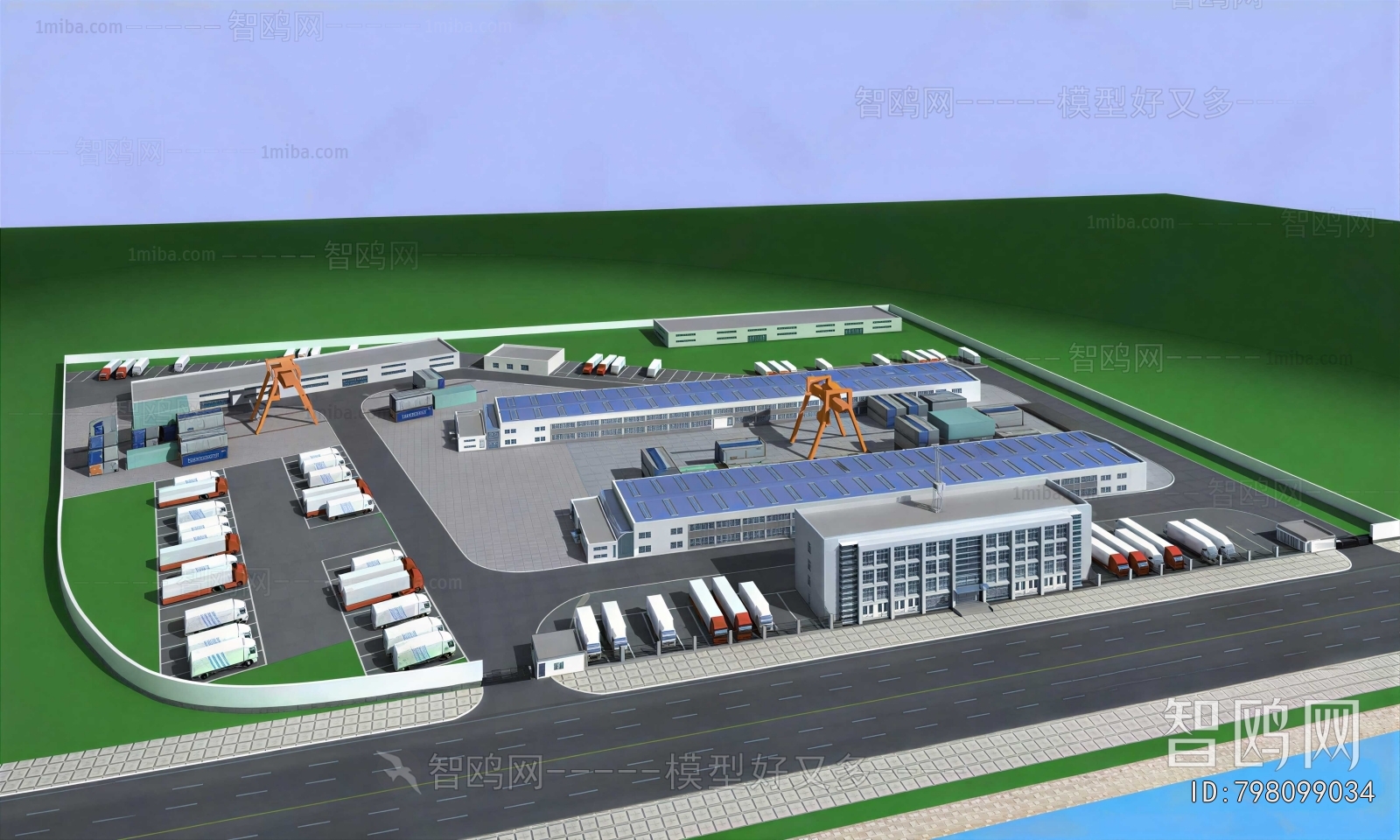 Modern Architectural Bird's-eye View Planning