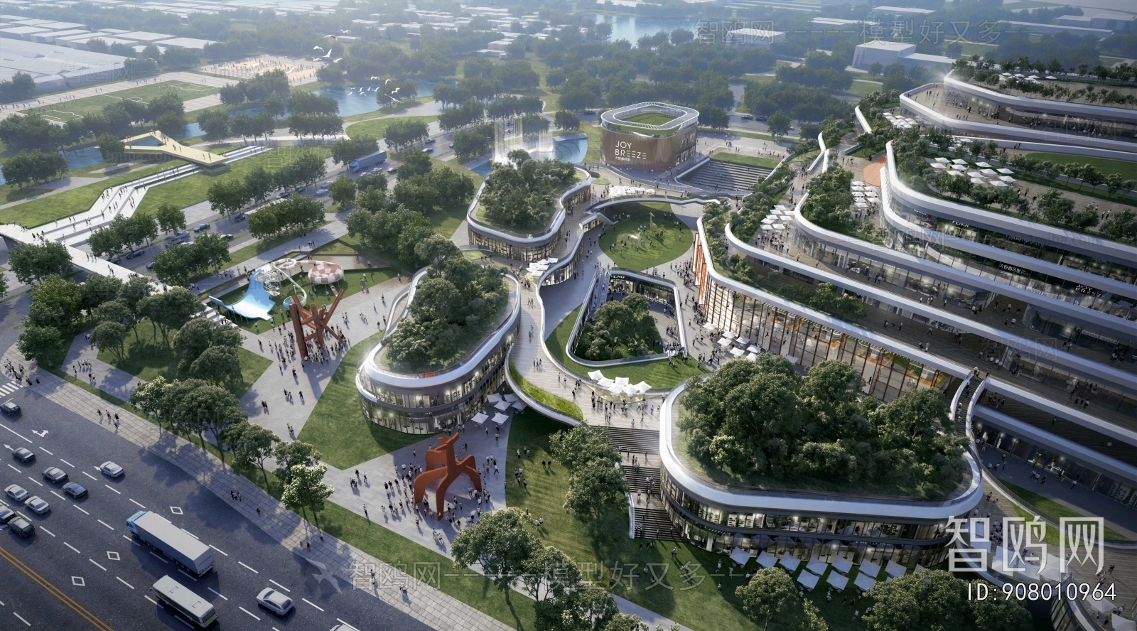 Modern Architectural Bird's-eye View Planning