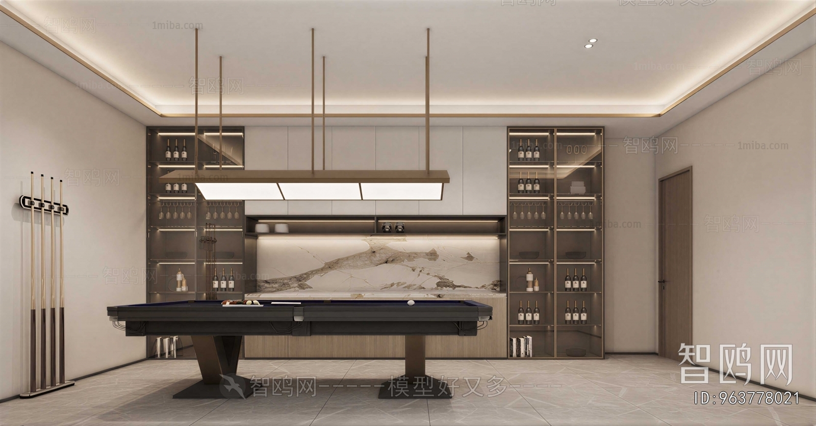 Modern Billiards Room