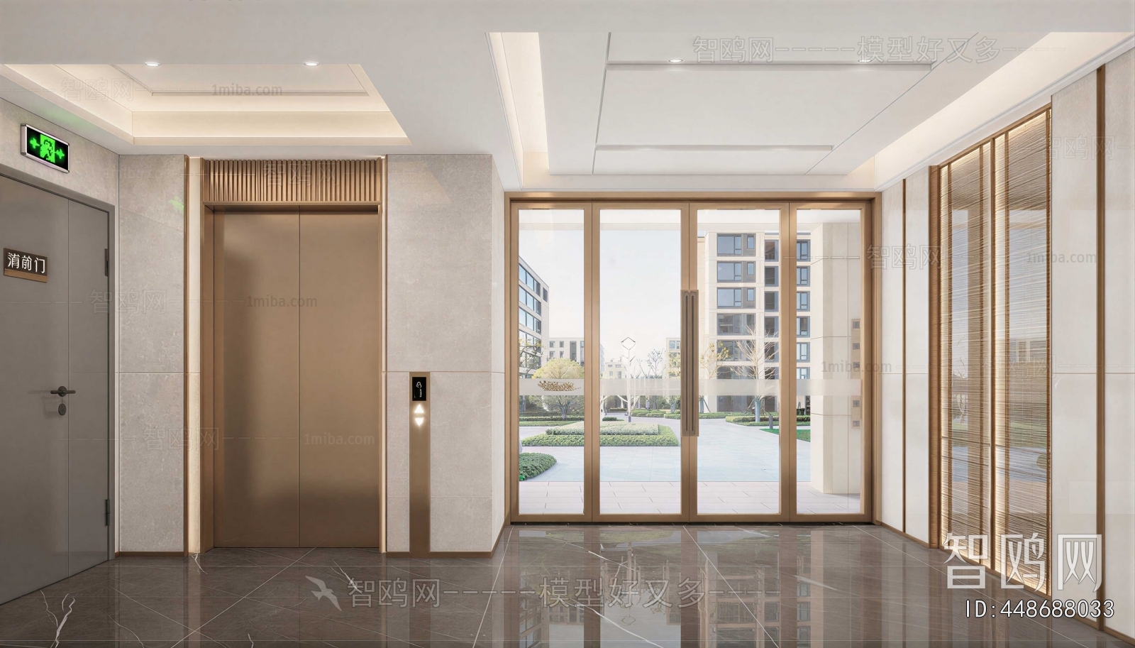 Modern Office Elevator Hall