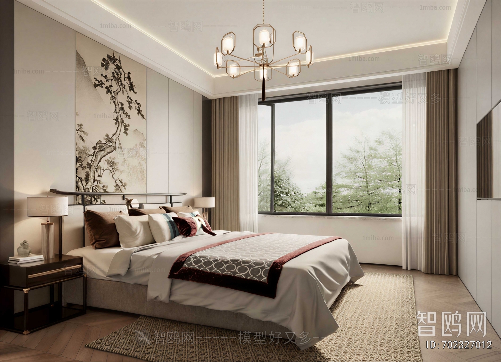 New Chinese Style Bedroom