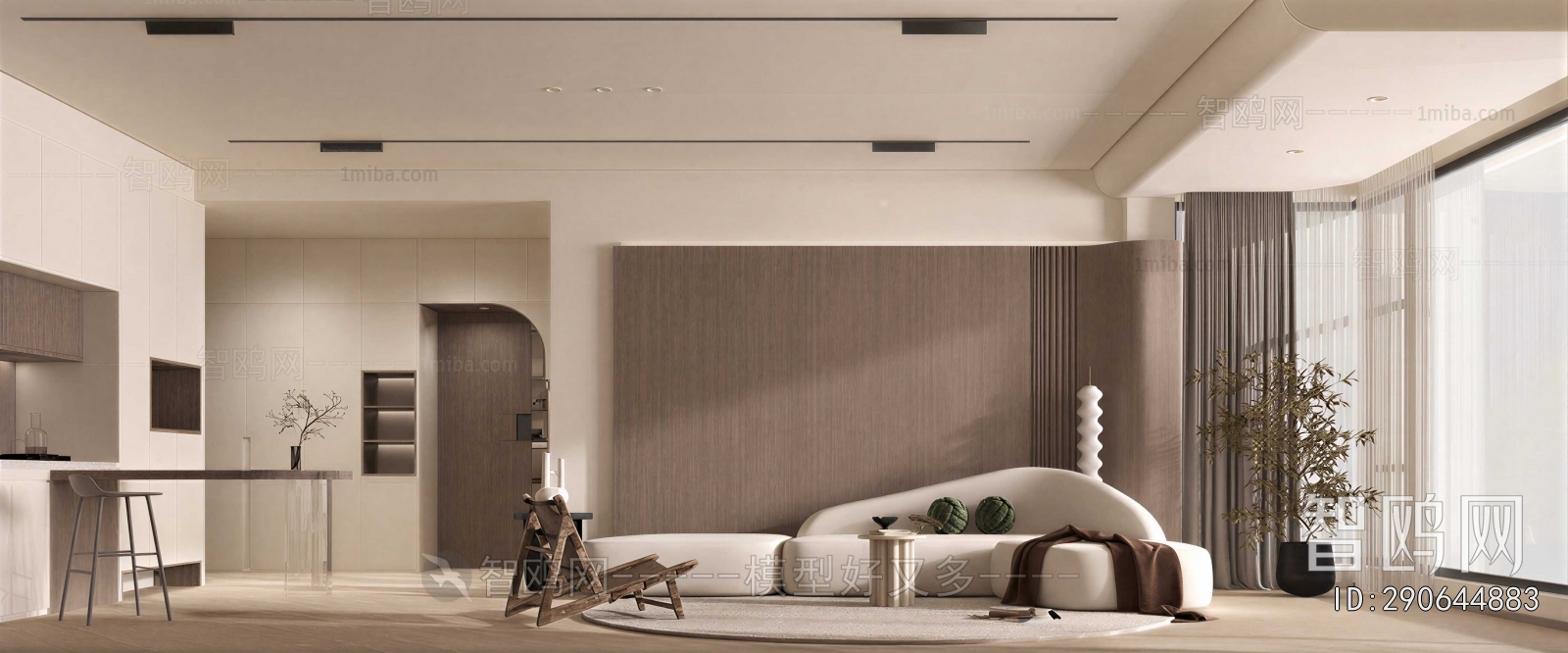 Wabi-sabi Style A Living Room