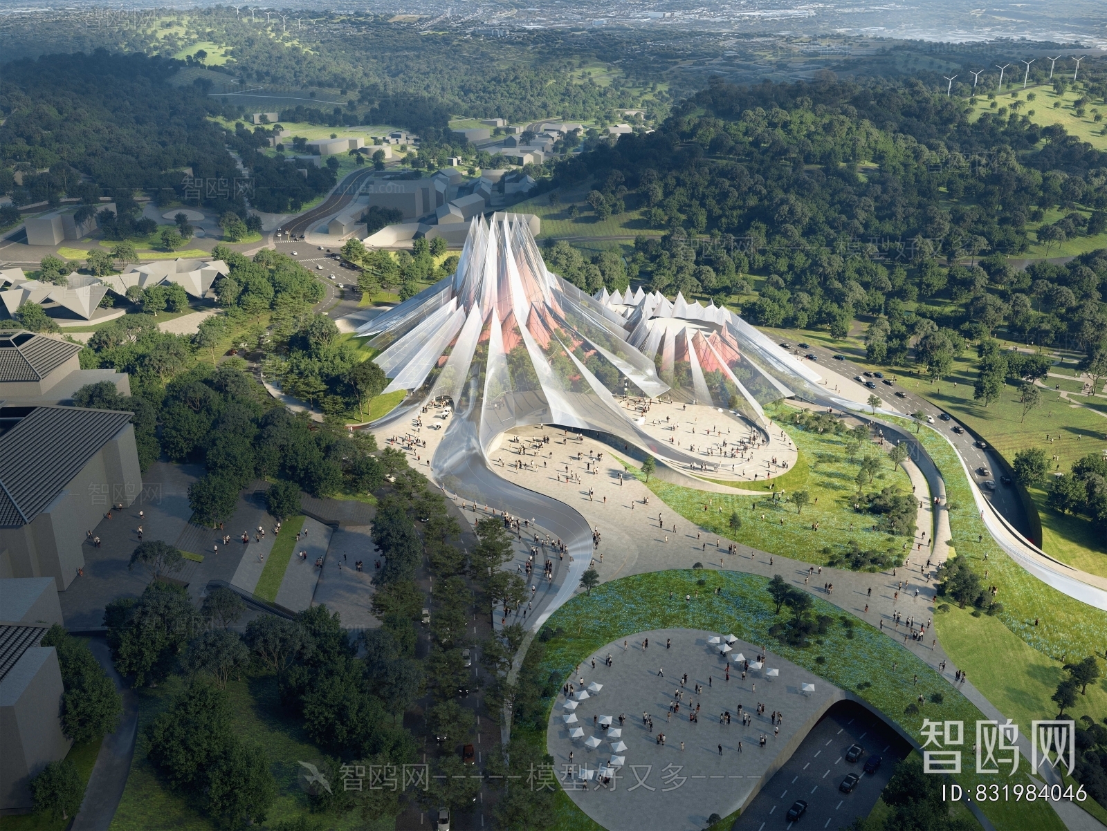Modern Architectural Bird's-eye View Planning
