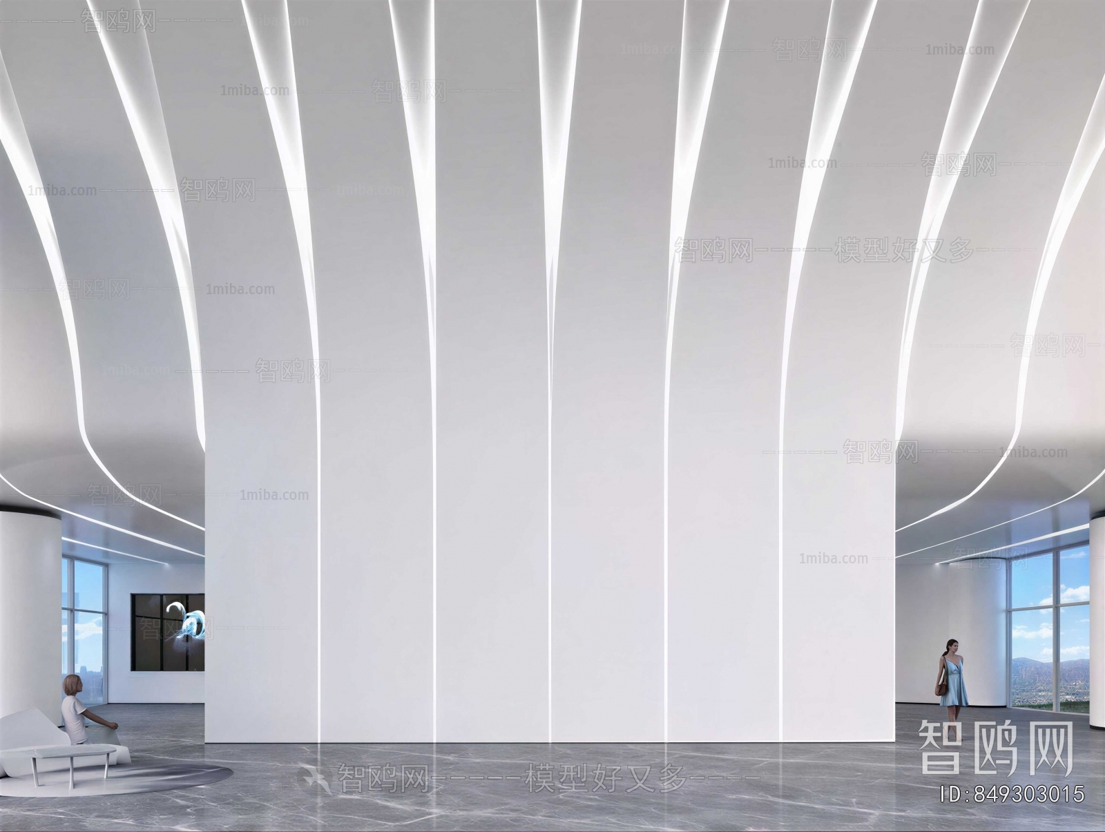 Modern Office Reception Desk