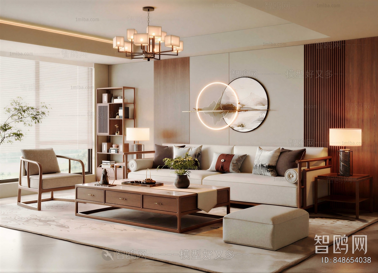 New Chinese Style A Living Room