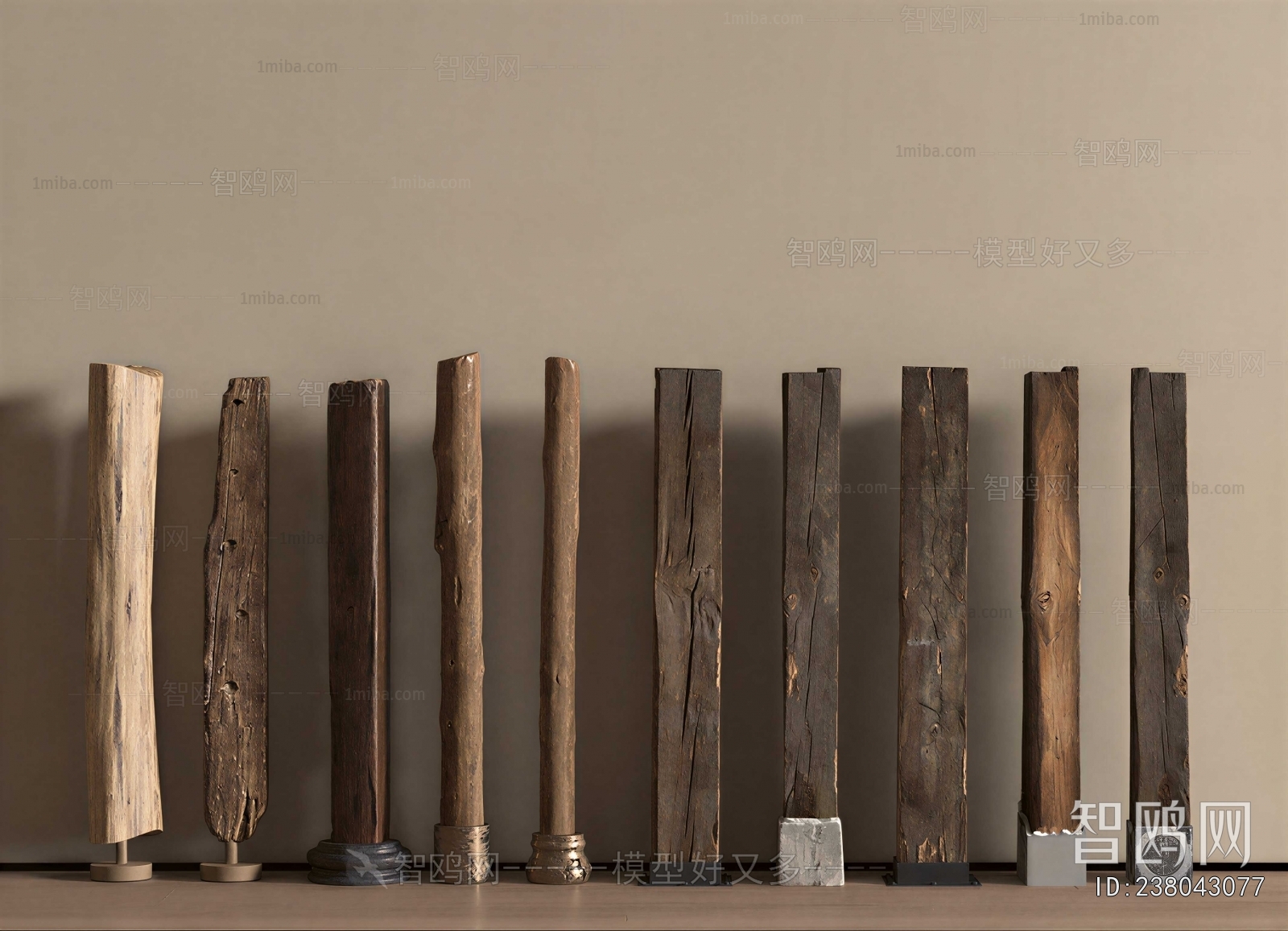 Wabi-sabi Style Column